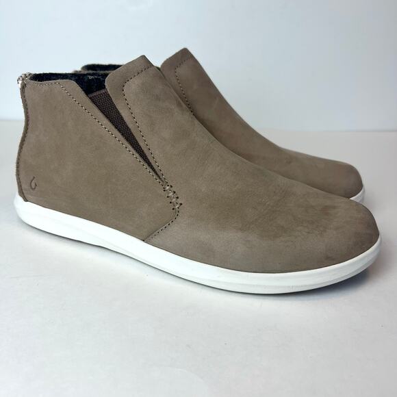 OluKai Shoes - Olukai Women's Hawai'iloa Manu Hope Sneaker Boots Ankle Booties Tan Size 10